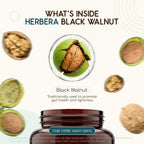 HerbEra Black Walnut 500 mg - Cápsulas Veganas Orgánicas USDA - Apoyo Digestivo y Antioxidante (120 Cápsulas)