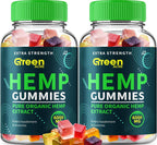 Green Acre Hemp Gummies - Complemento Alimenticio con Extracto de Semilla de Cáñamo, 120 Gomitas (2 Paquetes)