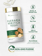 Carlyle Pueraria Mirifica Cápsulas | 120 unidades | Extracto de Raíz | Suplemento No-GMO y Sin Gluten