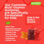 Viteey Kids Multivitamin Gummies – Gomitas multivitamínicas para niños – Complejo vitamínico diario