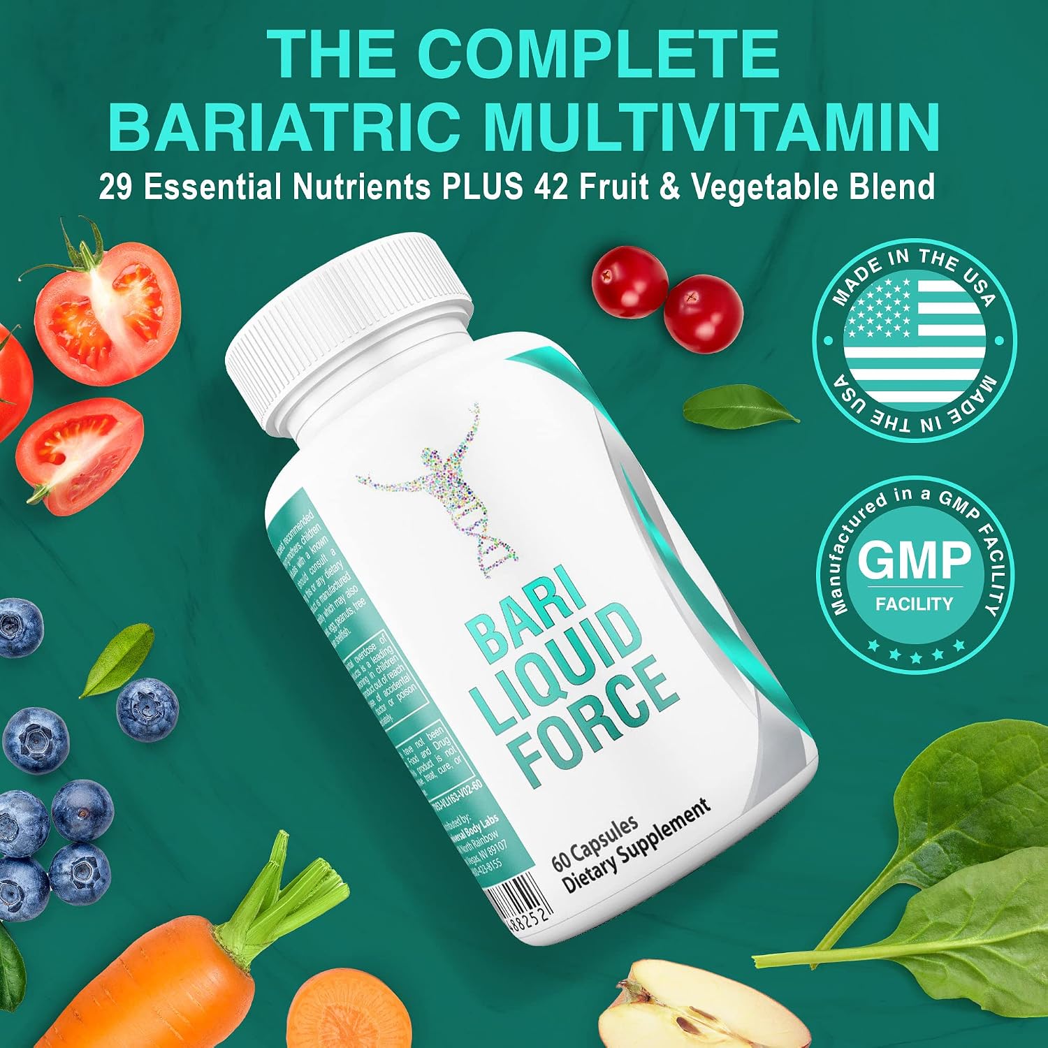 Universal Body Labs Bariatric Liquid Force Vitamin 2-Pack – Multivitamínico Bariátrico Líquido con Hierro