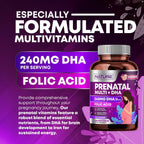 Built by Nature Vitaminas Prenatales para Mujeres, 240 Cápsulas Blandas