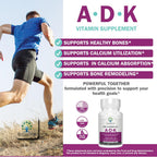 NatureGenX ADK – Vitaminas A, D3 y K2 MK-7 para la Salud Ósea – 60 Cápsulas