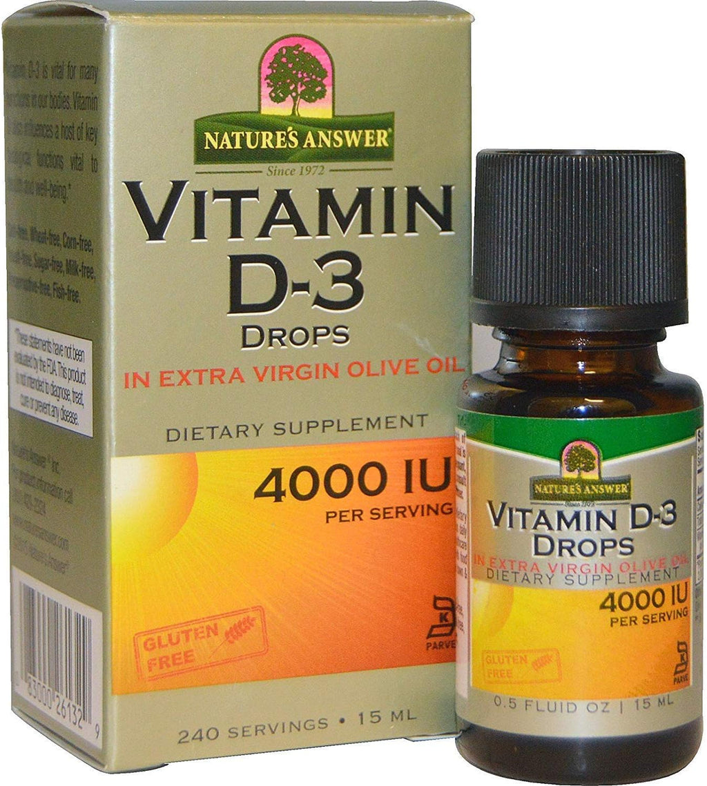 Nature's Answer Platinum Vitamina D3 4000 IU, 15 ml - Gotas Líquidas