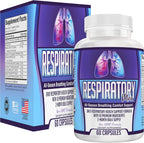 Respiratory-Max (2 Meses) Complejo de Apoyo Pulmonar y Respiratorio | Fórmula 10 en 1 | 60 Cápsulas