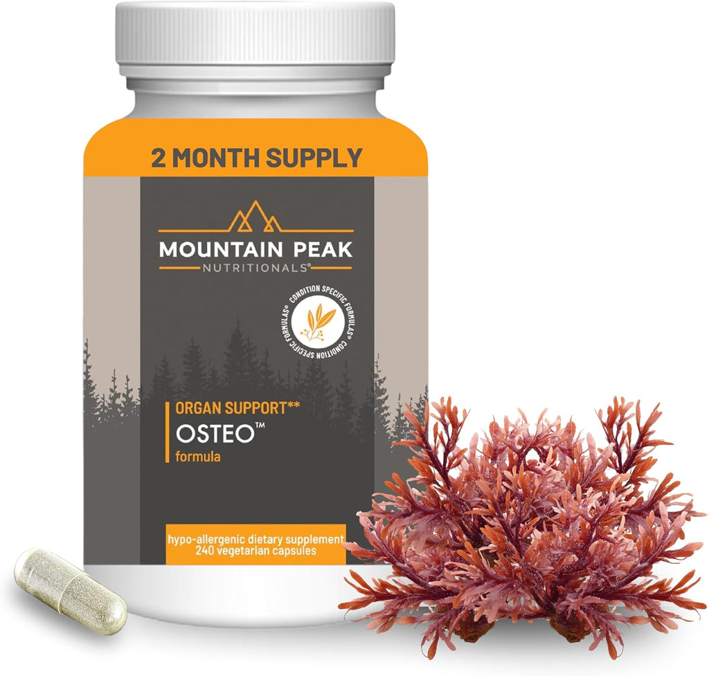 Mountain Peak Nutritionals Osteo Supplement - Apoyo Óseo con Vitaminas D3, K2, Calcio y Magnesio (120 Cápsulas Vegetales)