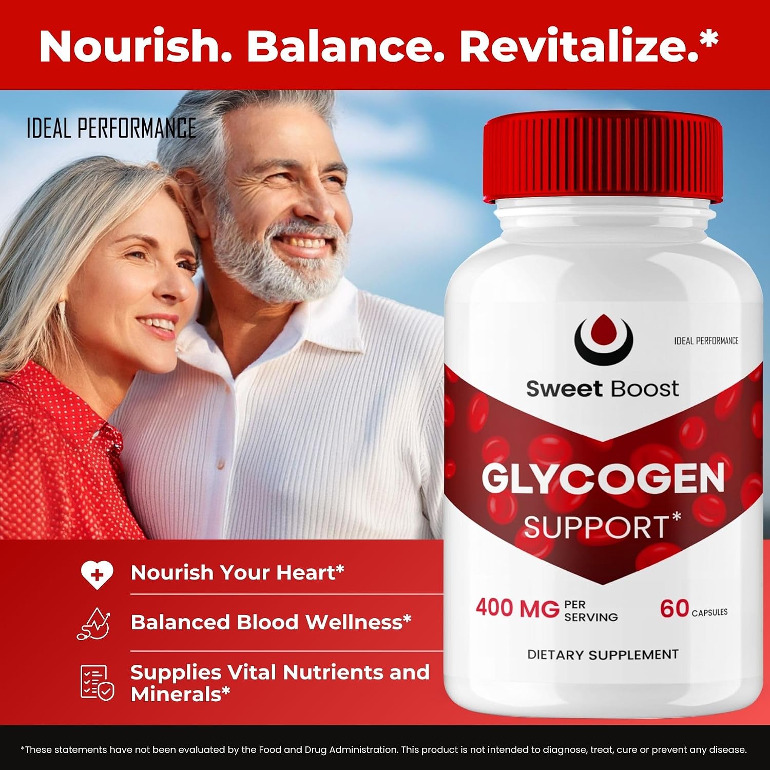 Sweet Boost - Suplemento de Apoyo de Glucógeno, Cápsulas (5 Paquetes)
