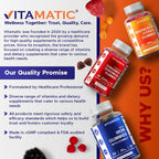 Vitamatic Ácido Fólico Gominolas 1000 mcg (1 mg) – Vitamina B9 (1667 mcg DFE) – Sin Azúcar – Sabor Naranja Natural – Vegano – 120 Gominolas
