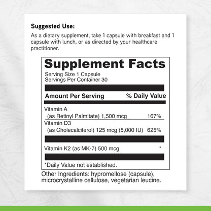 DAVINCI Labs ADK - Vitaminas A, D3 y K2 – Vitamina K2 (como menaquinona-7): Contribuye al mantenimiento de los – Image 6