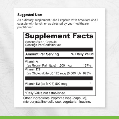 DAVINCI Labs ADK - Suplemento con Vitaminas – Vitamina A: contribuye al mantenimiento de los huesos y dientes en – Image 6