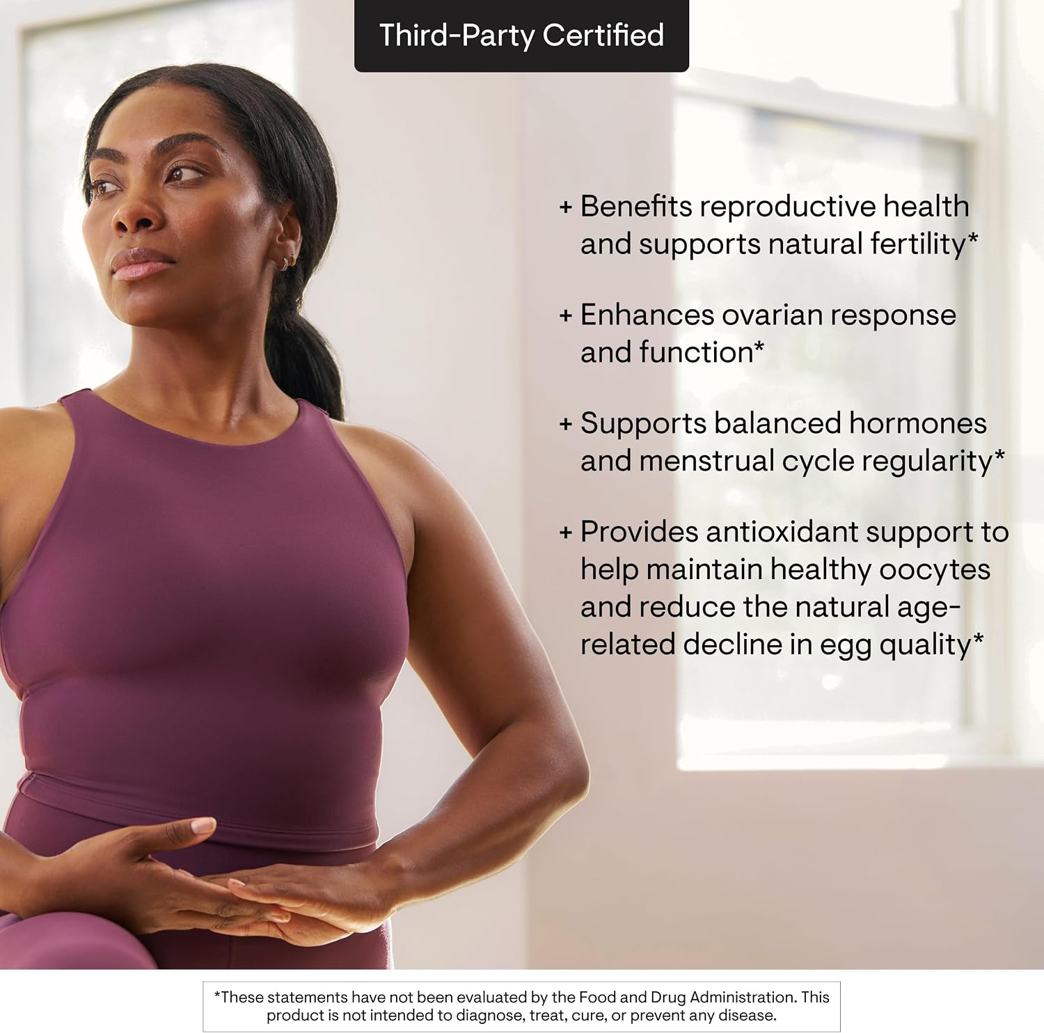 THORNE Ovarian Care - Salud Ovárica y Fertilidad - Inositol, CoQ10, Folato y Polifenoles - Sabor Arándano - 60 Dosis