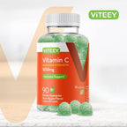 Viteey Gominolas de Vitamina C para Adultos - 1050 mg - 90 Gomitas - Sabor Manzana Ácida