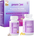Premom Vitaminas Prenatales con DHA - Complejo Multivitamínico y Omega-3 (Cápsulas + Softgels)