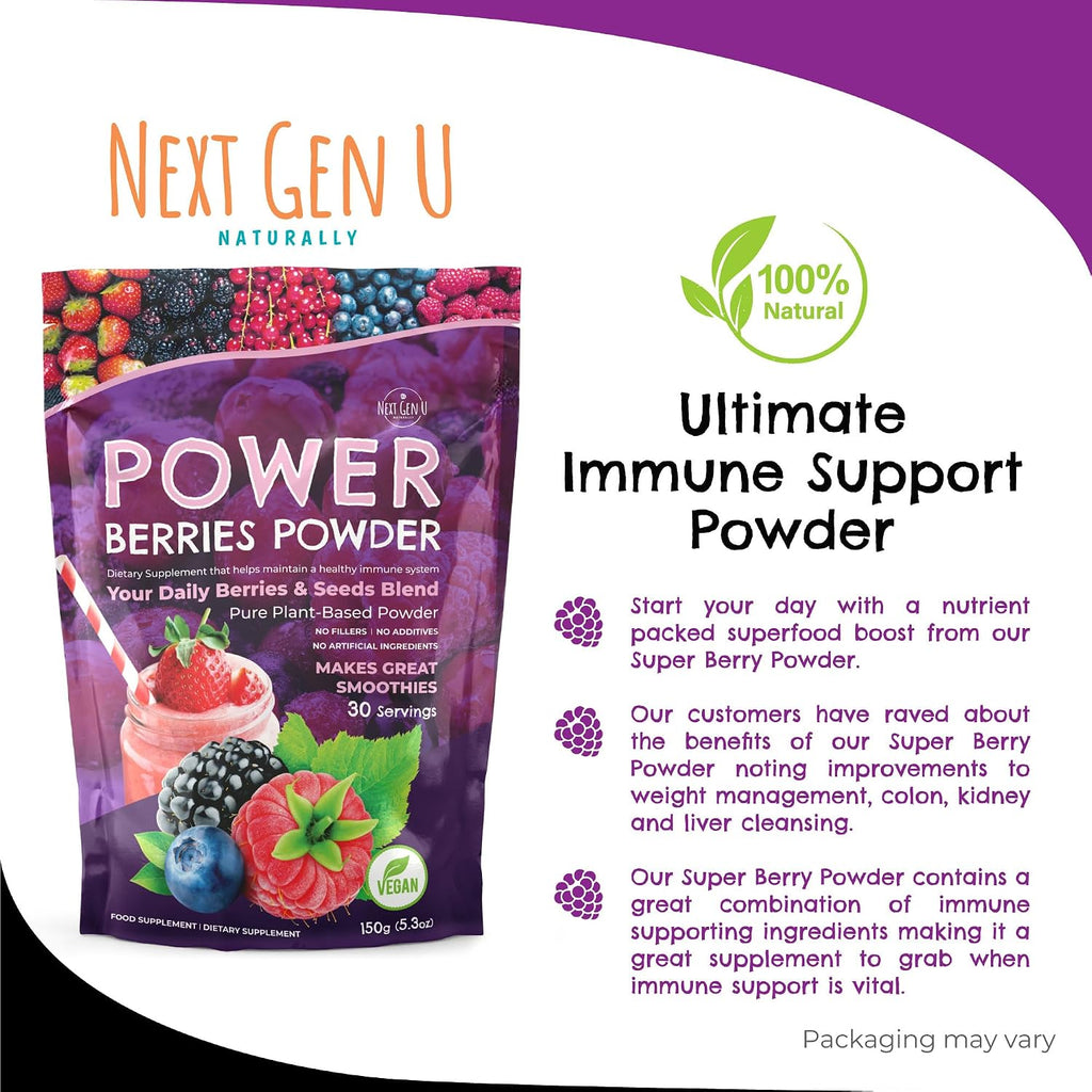 Super Berry Powder - 150g - Mezcla de Superfoods para Batidos - NextGenU