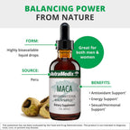 NutraMedix Maca Líquida - Complemento para el Estado de Ánimo con Extracto de Raíz de Maca Peruana - Apoyo Hormonal y Antioxidante - Vegano (60 ml)