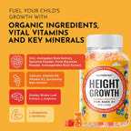 NutraPep Gomitas de Crecimiento y Altura para Adolescentes – Multivitamínico con Calcio, Vitamina D3, K2, Zinc, L-Arginina, L-Glutamina, L-Ornitina para Niños y Niñas