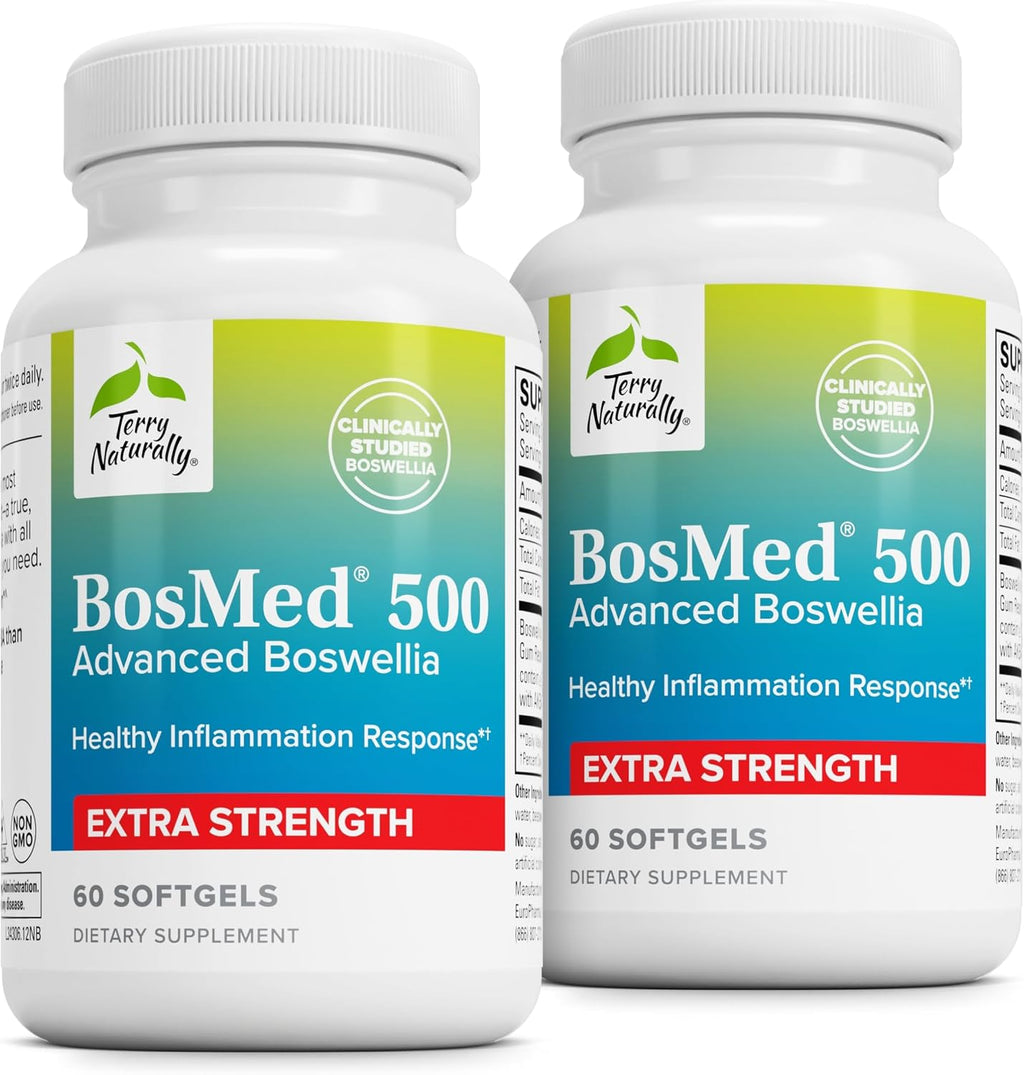 BosMed 500 Extra Fuerte - Extracto de Boswellia Serrata - 60 cápsulas blandas (Paquete de 2)