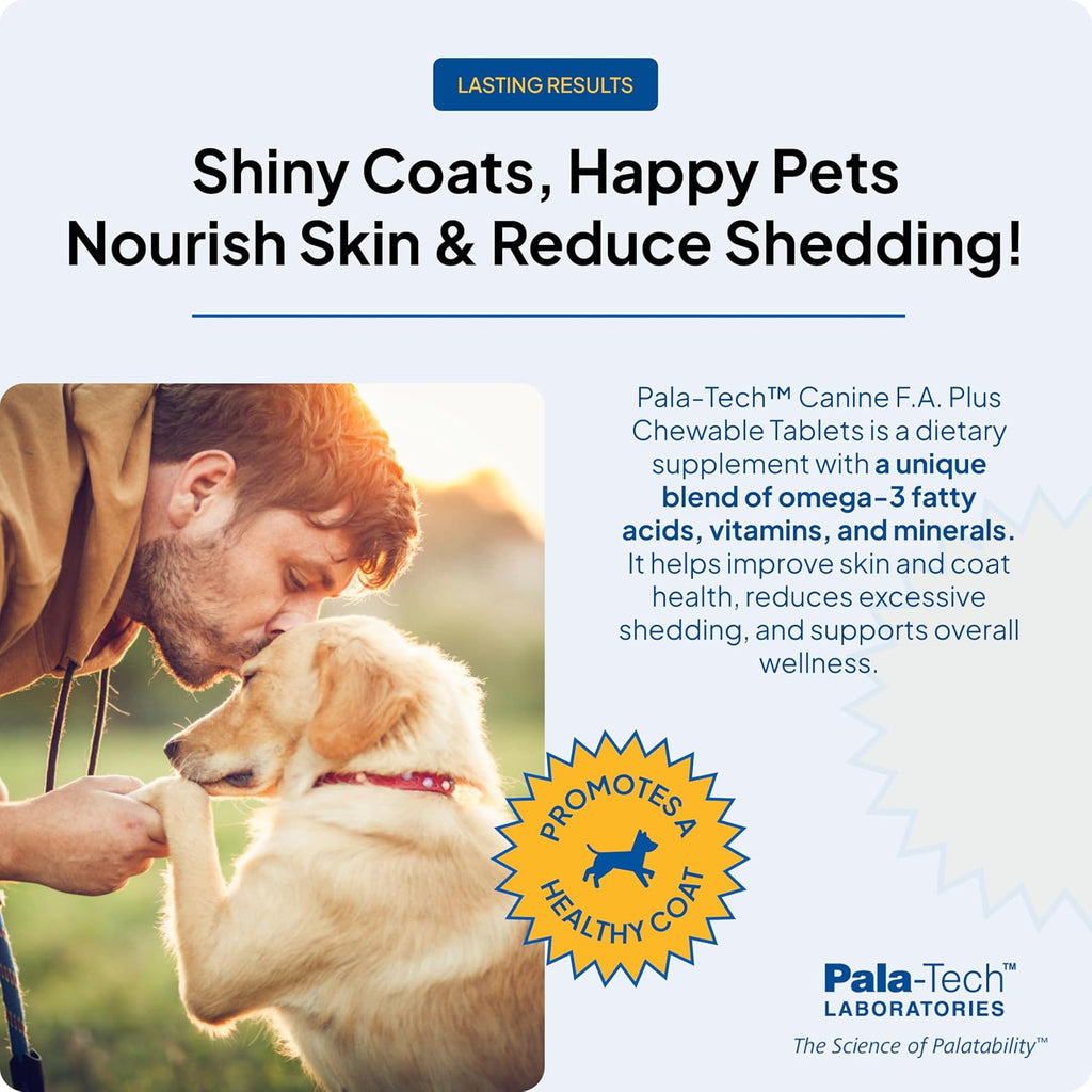 Pala-Tech FA Plus Comprimidos Masticables para Perros Pequeños - 60 uds - Sabor a Ternera e Hígado