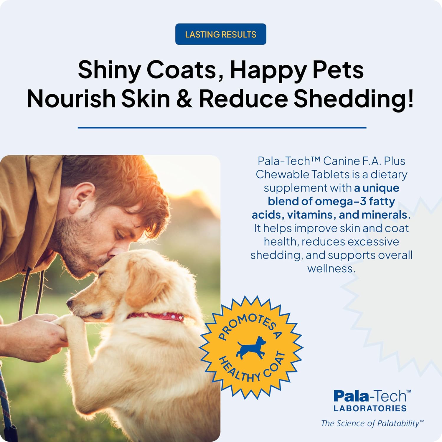 Pala-Tech FA Plus Comprimidos Masticables para Perros Pequeños - 60 uds - Sabor a Ternera e Hígado