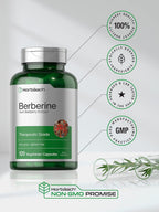 Horbäach Berberine HCl 500 mg | 120 Cápsulas Vegetarianas | Suplemento de Extracto de Agracejo