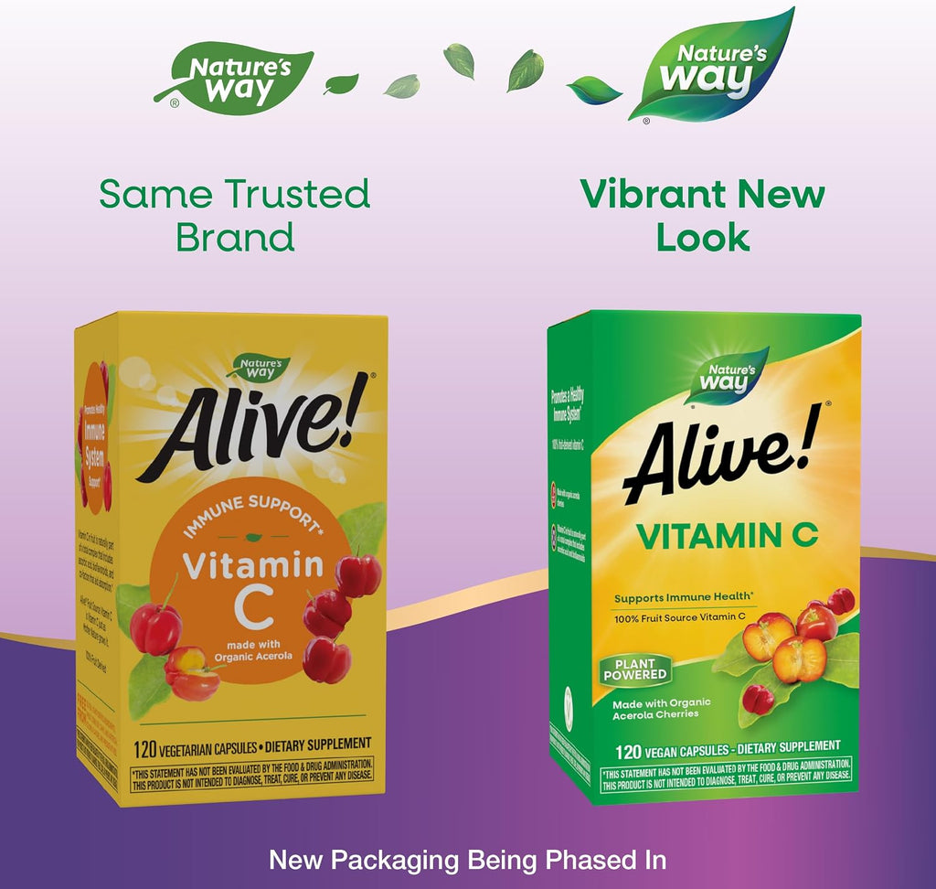 Alive! Organic Acerola Vitamin C - 120 Capsules