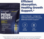 BONE SCIENCE Height Multivitamínico en Polvo para Niños y Adolescentes, Sabor Limón-Lima, 30 Sticks
