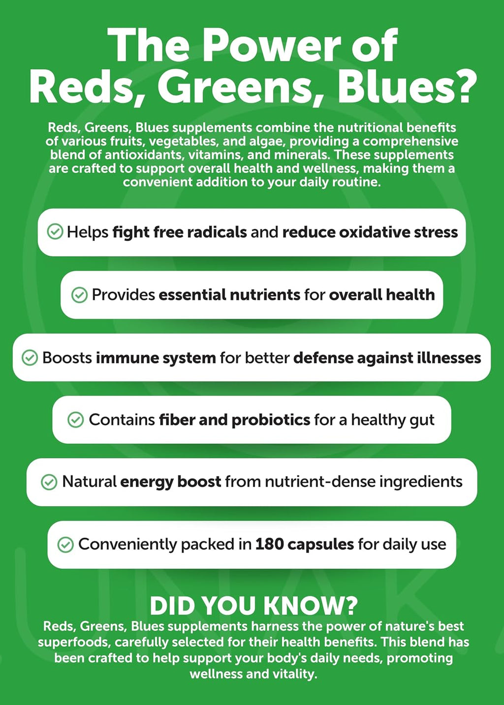 Lunakai USA Made Superfood Fruits & Veggies Supplement - All-in-One con 4 Mezclas y Cápsulas Aromáticas, 180 Cápsulas para Adultos