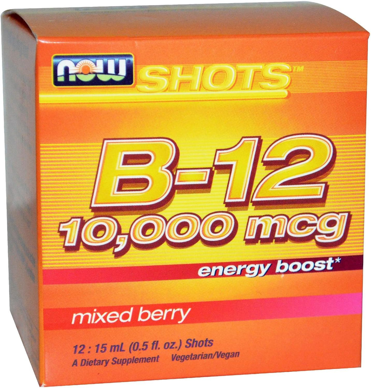 NOW Foods Shots Líquido B12 Energy Boost – El metabolismo energético normal. – Image 1