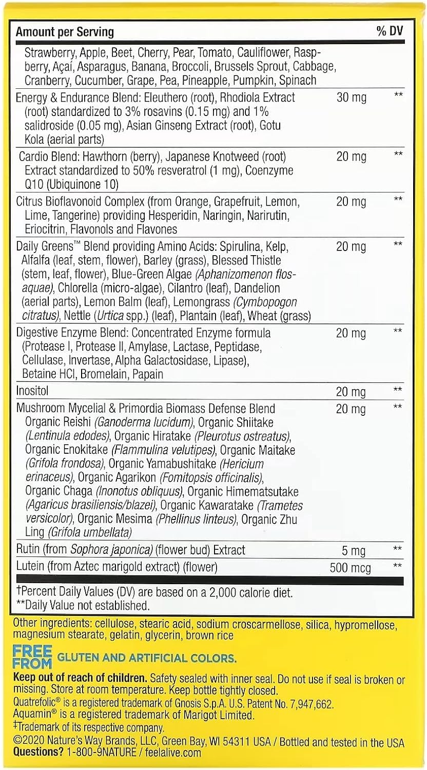 Nature's Way Alive Once Daily Men's Ultra Potency Multivitamínico para Hombres, 60 Comprimidos (Paquete de 2)