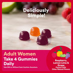 SmartyPants Gominolas Multivitamínicas Orgánicas para Mujeres con Biotina, Probióticos, Metilfolato, Omega 3 (ALA), Vitamina D3, C, B12, B6, A, K, Zinc e Inositol - 120 Gominolas (30 Días)