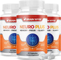 Neuro Plus Brain and Focus Supplement - 180 Cápsulas (Pack de 3)