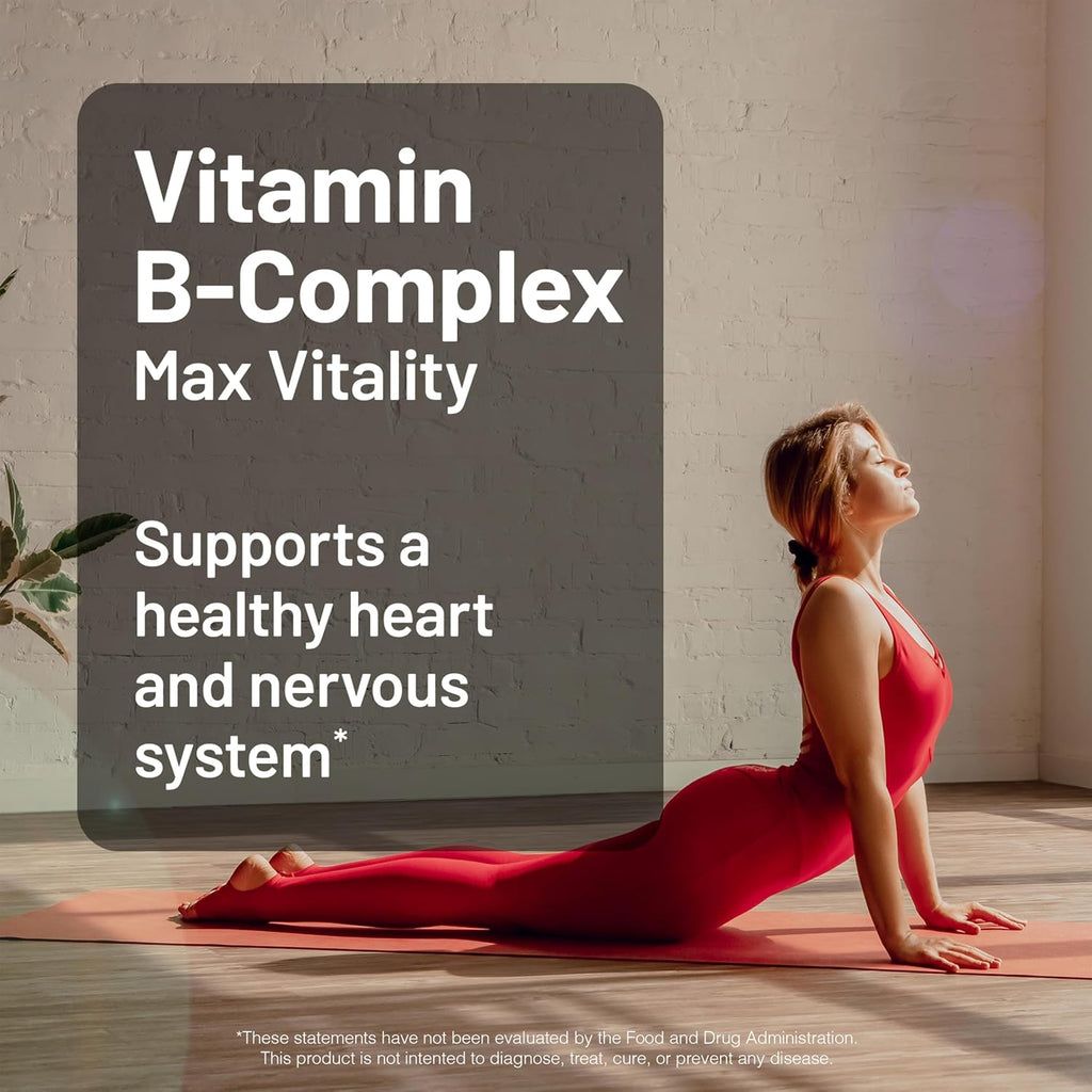 NatureWise Complejo B para Hombres y Mujeres - con Ácido Fólico, Biotina, B1, B2, B3, B6, B12 - Apoyo a la Energía Celular y Claridad Mental - Sin Gluten ni Lácteos - 60 Cápsulas Blandas