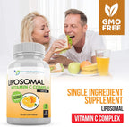 Liposomal Vitamin C 1400mg Per Serving - 180 Veggie Capsules High Absorption Ascorbic Acid