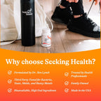 Seeking Health Adeno B12 - Suplemento de Vitamina B12 Adenosilcobalamina 3000 mcg, 60 Pastillas Sublinguales