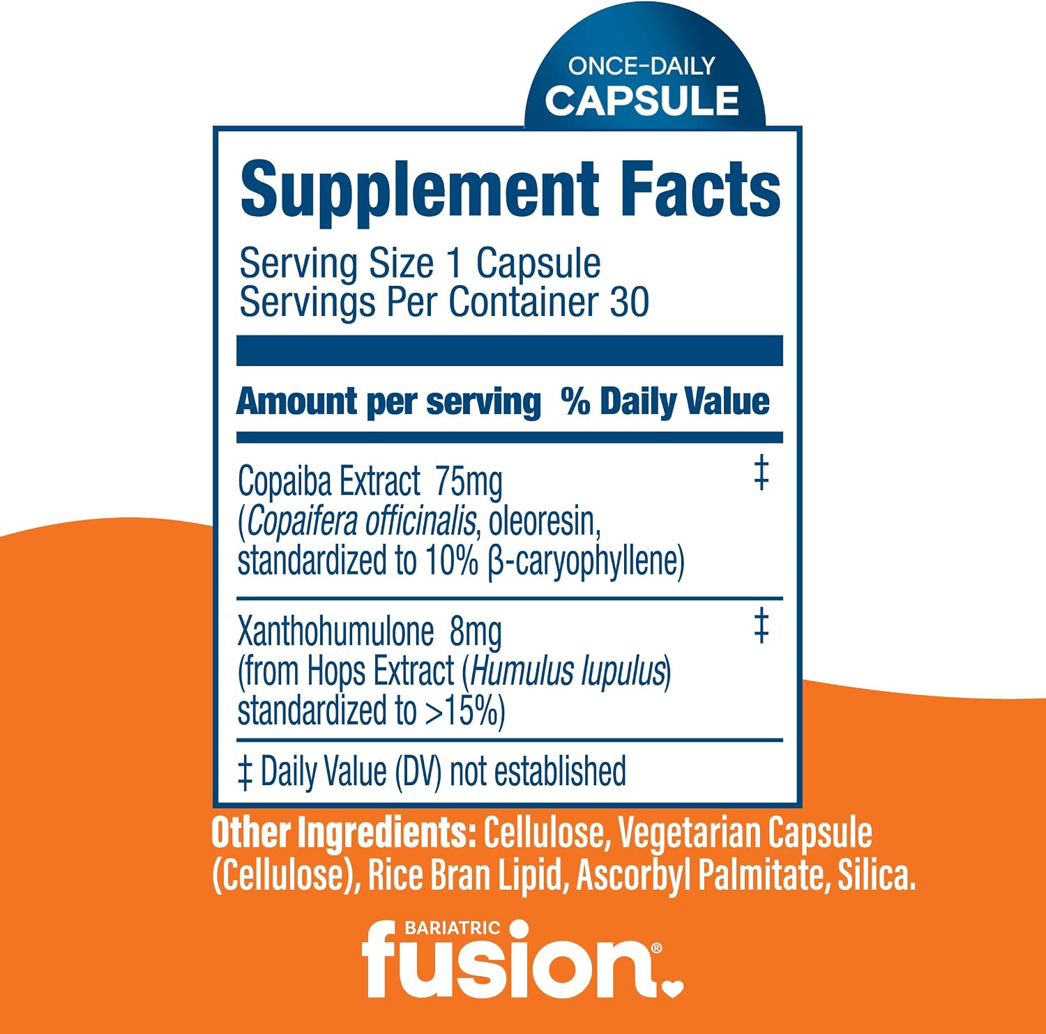 Bariatric Fusion GLP-1 Plus - Suplemento Natural con Extracto de Copaiba y Lúpulo - 30 Cápsulas