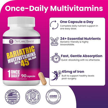ProCare Health Multivitamínico Bariátrico – Vitamina B12: Contribuye a la formación normal de glóbulos rojos y al – Image 6