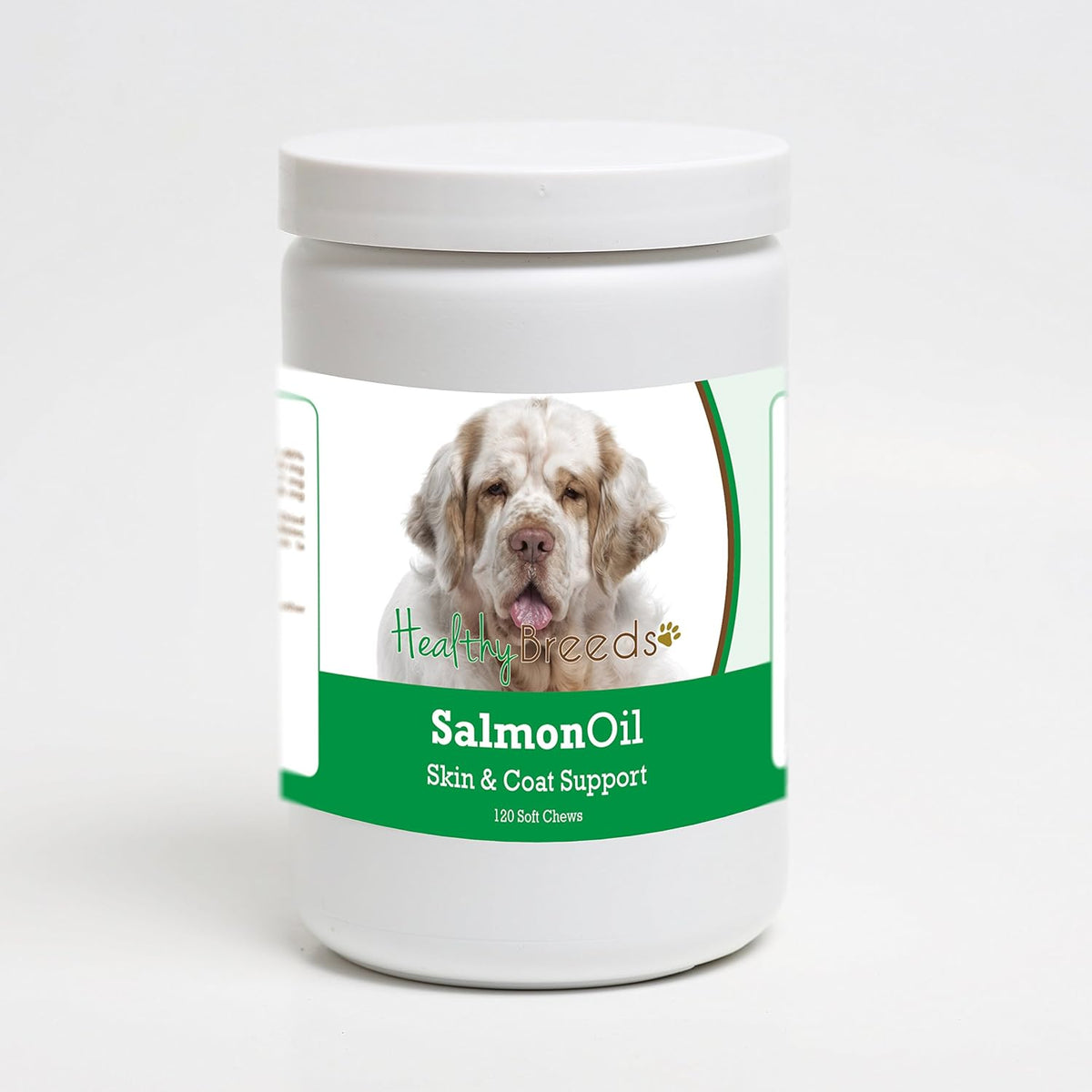 Healthy Breeds Salmon Oil Soft Chews para Perros Clumber Spaniel (120 Unidades) – Image 1