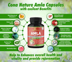 Cápsulas de Amla Orgánico 2250mg con Arjuna y Ajo | Cona Nature