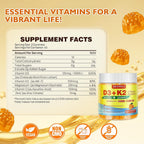 Gominolas de Vitamina D3 y K2 (MK-7) | 5000 UI D3 + 100 mcg K2 | 90 unidades