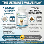 Nutrition Strength Cuidado Dental para Perros - Eliminador Natural de Placa y Sarro con Algas Orgánicas, Hojas de Fresa y Semillas de Calabaza - 120 Comprimidos