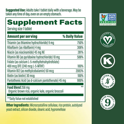 MegaFood Balanced B Complex - Complejo B con – Funcionamiento normal del sistema nervioso: las vitaminas B1, B2, – Image 2