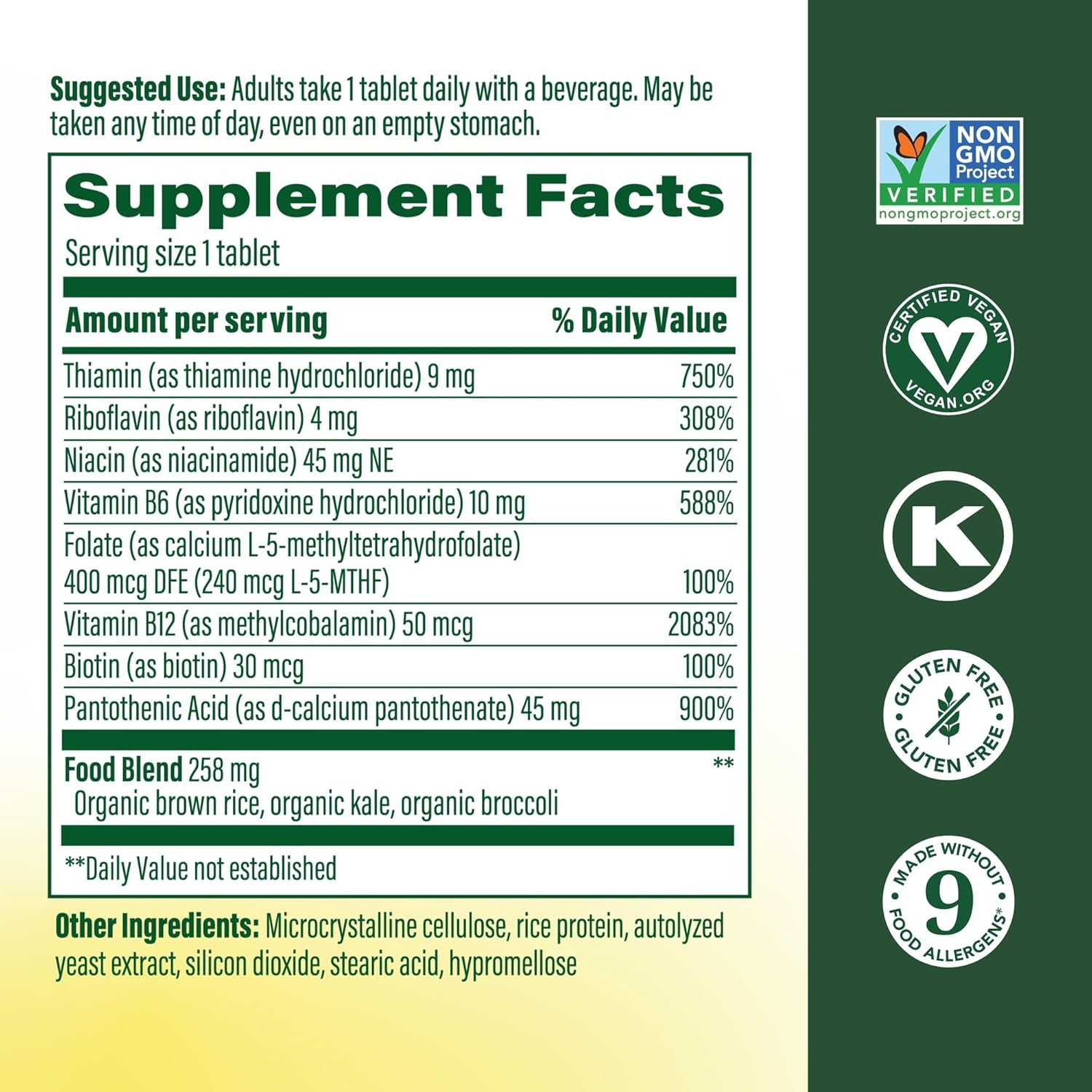 MegaFood Balanced B Complex - Complejo B con Vitaminas Metiladas
