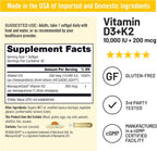 NatureWise Vitamina D3 + K2 Vegana 10000 IU / 200 mcg - 30 Cápsulas