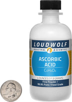 Ascorbic Acid 99.9% Pure Food Grade - Fine Powder - 113g (4 oz)