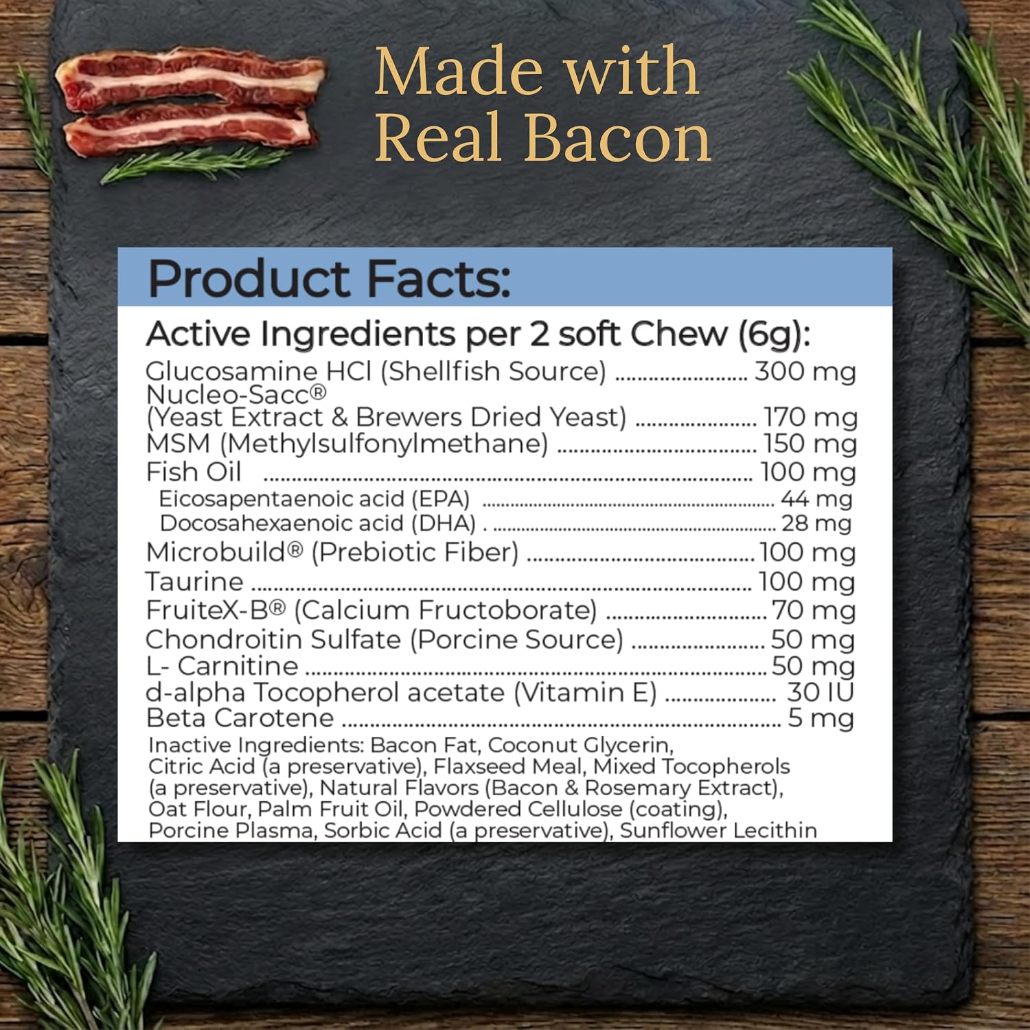 Border Collie Multivitamins, 90 Count, Made in the USA with Real Bacon