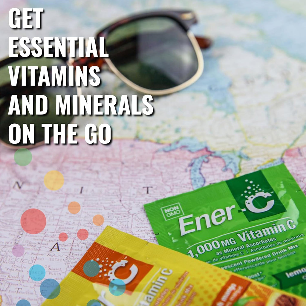 Ener-C Multivitamínico Bebida Mezcla con Electrolitos - Limón Lima, 60 sobres