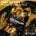 Gránulos de Polen de Abeja, 1 Libra (454 g) - Superalimento Keto con Proteínas, Vitaminas y Minerales