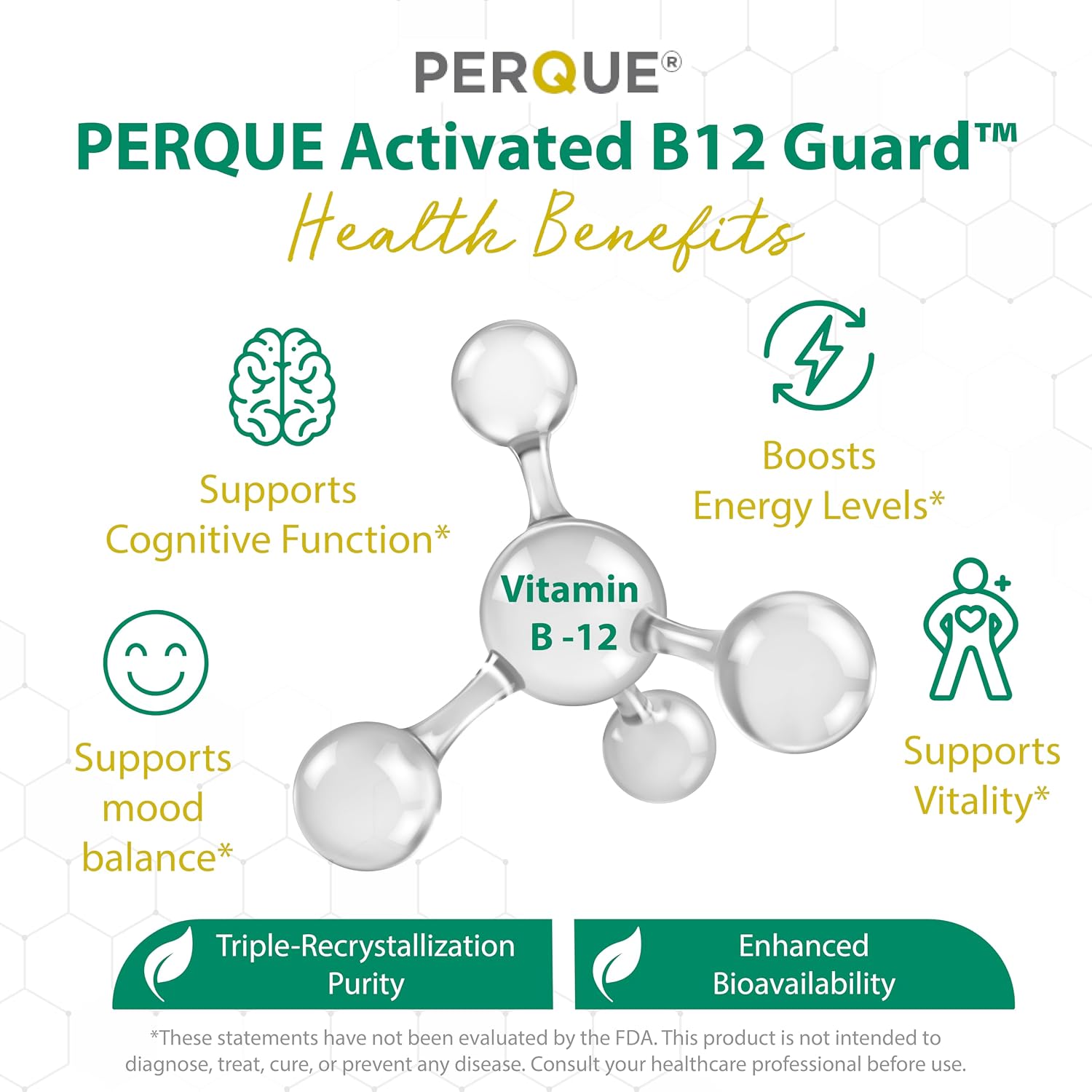 Perque Activated B-12 Guard (2000 mcg, 100 tabletas)