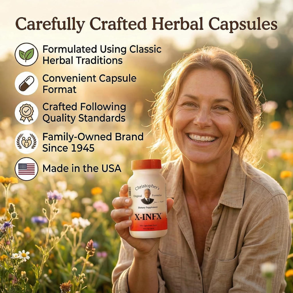 Christopher's Original Formulas Fórmula X-INFX, Natural Immune Support, 100 Capsules