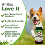 Silver Lining Herbs - Liver Support for Dogs - All Natural Herbal Supplement with Milk Thistle, Turmeric, Chamomile and More - 90 Capsules